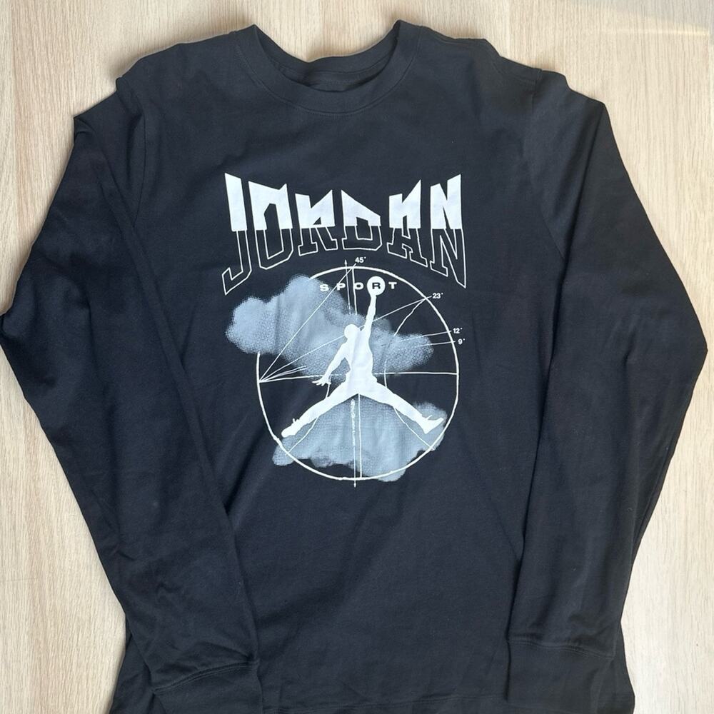 Jordan Brand Black Long Sleeve Tee - Size M